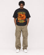 Mockup Boxy Heavyweight Tee Black male full-body 04