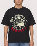Mockup Boxy Heavyweight Tee Black male close-up 06