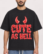 Mockup Boxy Heavyweight Tee Black male close-up 07