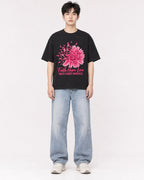 Mockup Boxy Heavyweight Tee Black male full-body 01