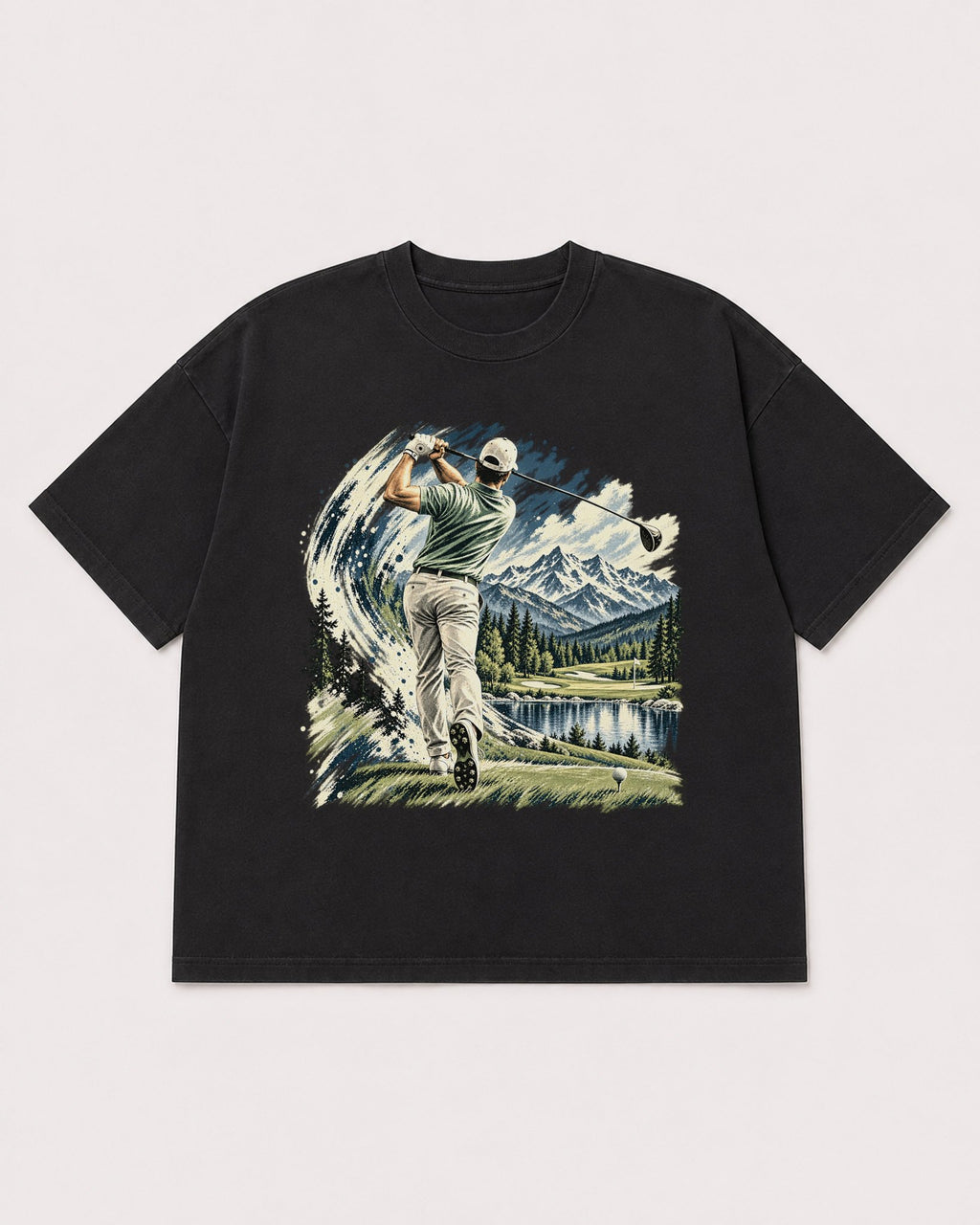 Mockup Boxy Heavyweight Tee Black product