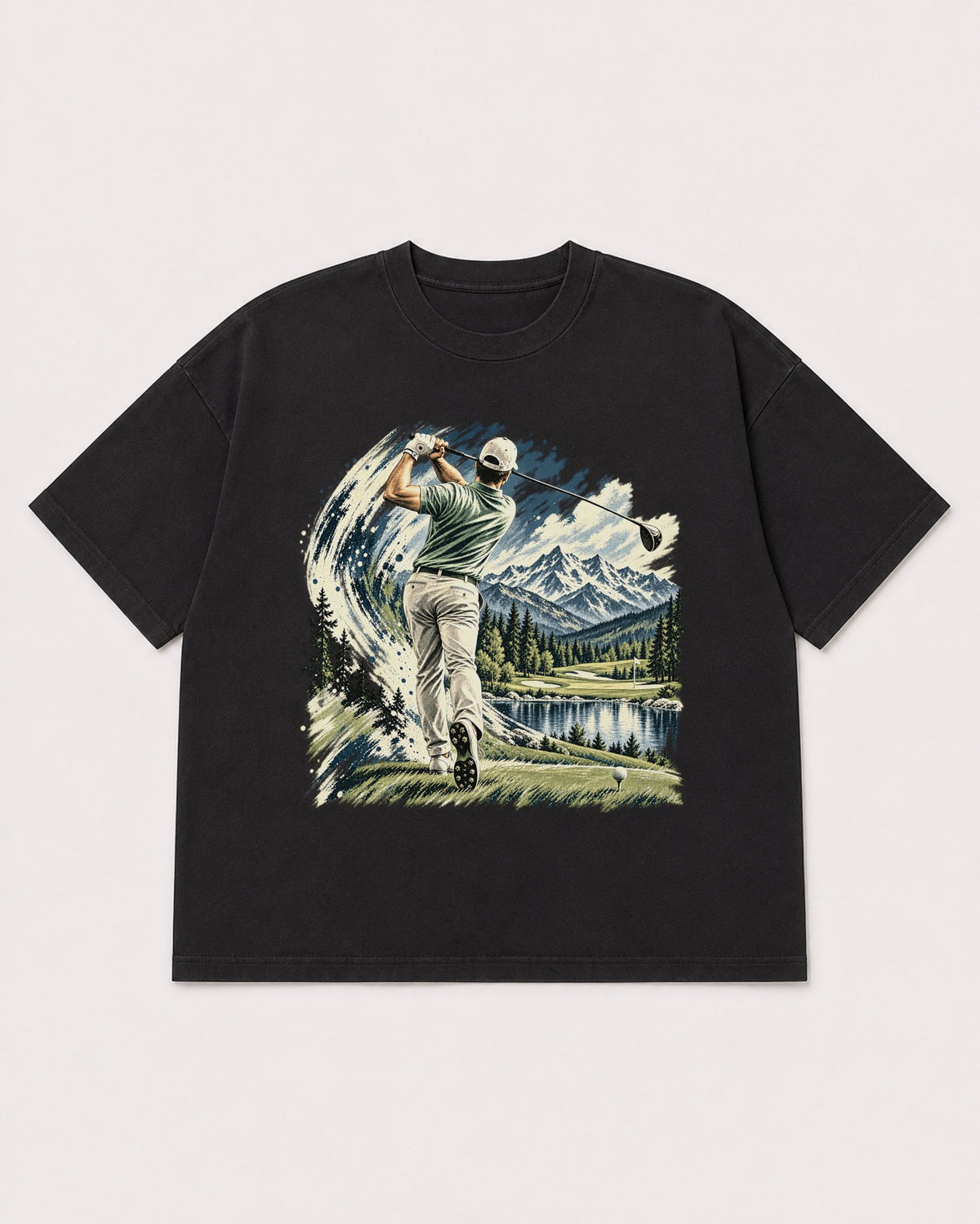 Mockup Boxy Heavyweight Tee Black product