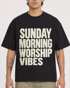 Mockup Boxy Heavyweight Tee Black male close-up 36