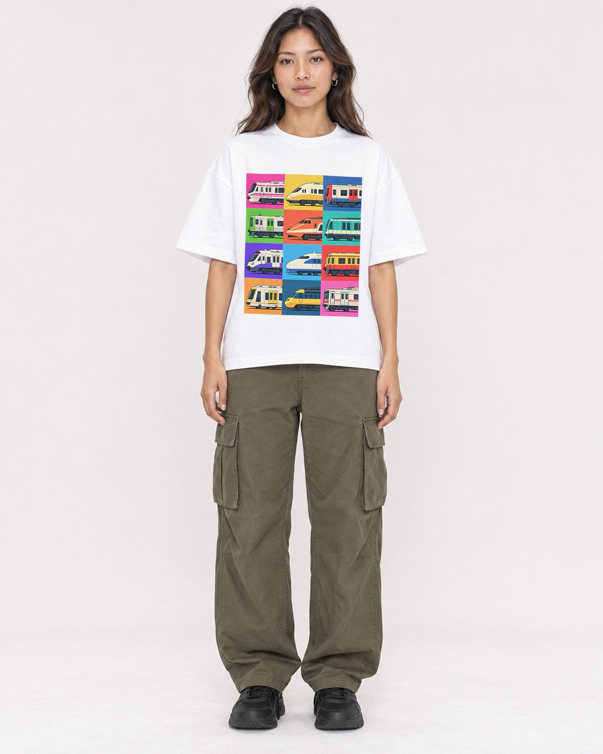 Mockup Boxy Heavyweight Tee White female full-body 02