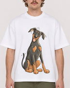 Mockup Boxy Heavyweight Tee White male close-up 09