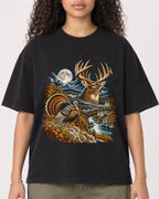 Mockup Boxy Heavyweight Tee Black female close-up 10