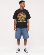 Mockup Boxy Heavyweight Tee Black male full-body 15