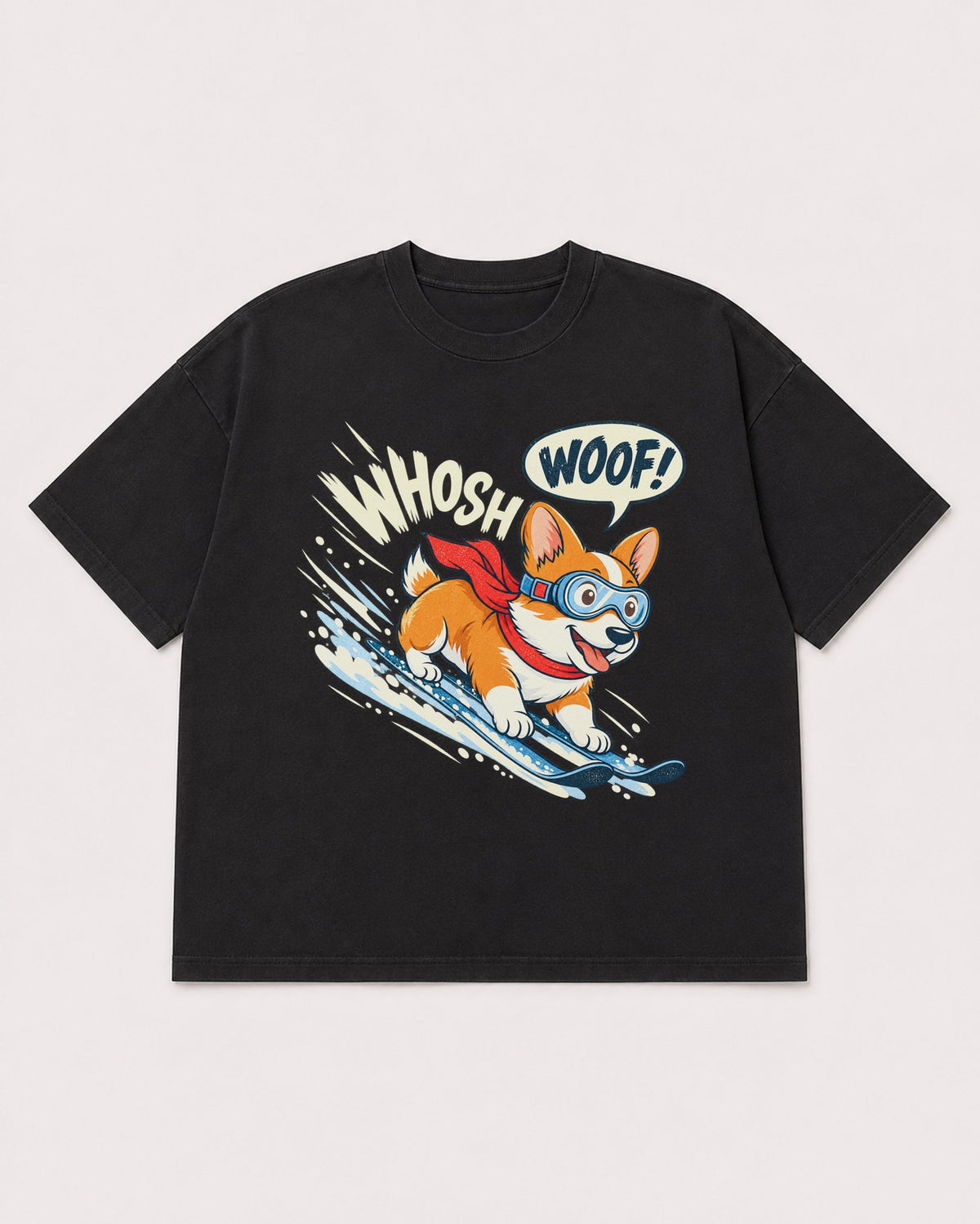 Mockup Boxy Heavyweight Tee Black product