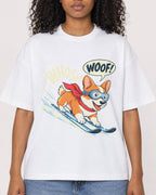 Mockup Boxy Heavyweight Tee White female close-up 05