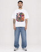 Mockup Boxy Heavyweight Tee White male full-body 12