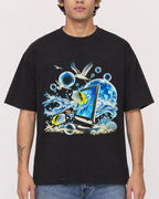 Mockup Boxy Heavyweight Tee Black male close-up 06