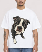 Mockup Boxy Heavyweight Tee White male close-up 12