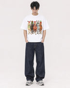 Mockup Boxy Heavyweight Tee White male full-body 31