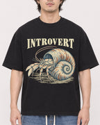 Mockup Boxy Heavyweight Tee Black male close-up 03