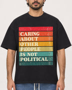 Mockup Boxy Heavyweight Tee Black male close-up 47