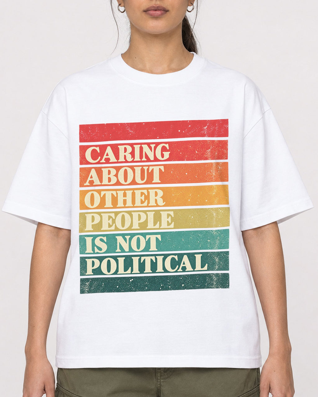 Mockup Boxy Heavyweight Tee White female close-up 47