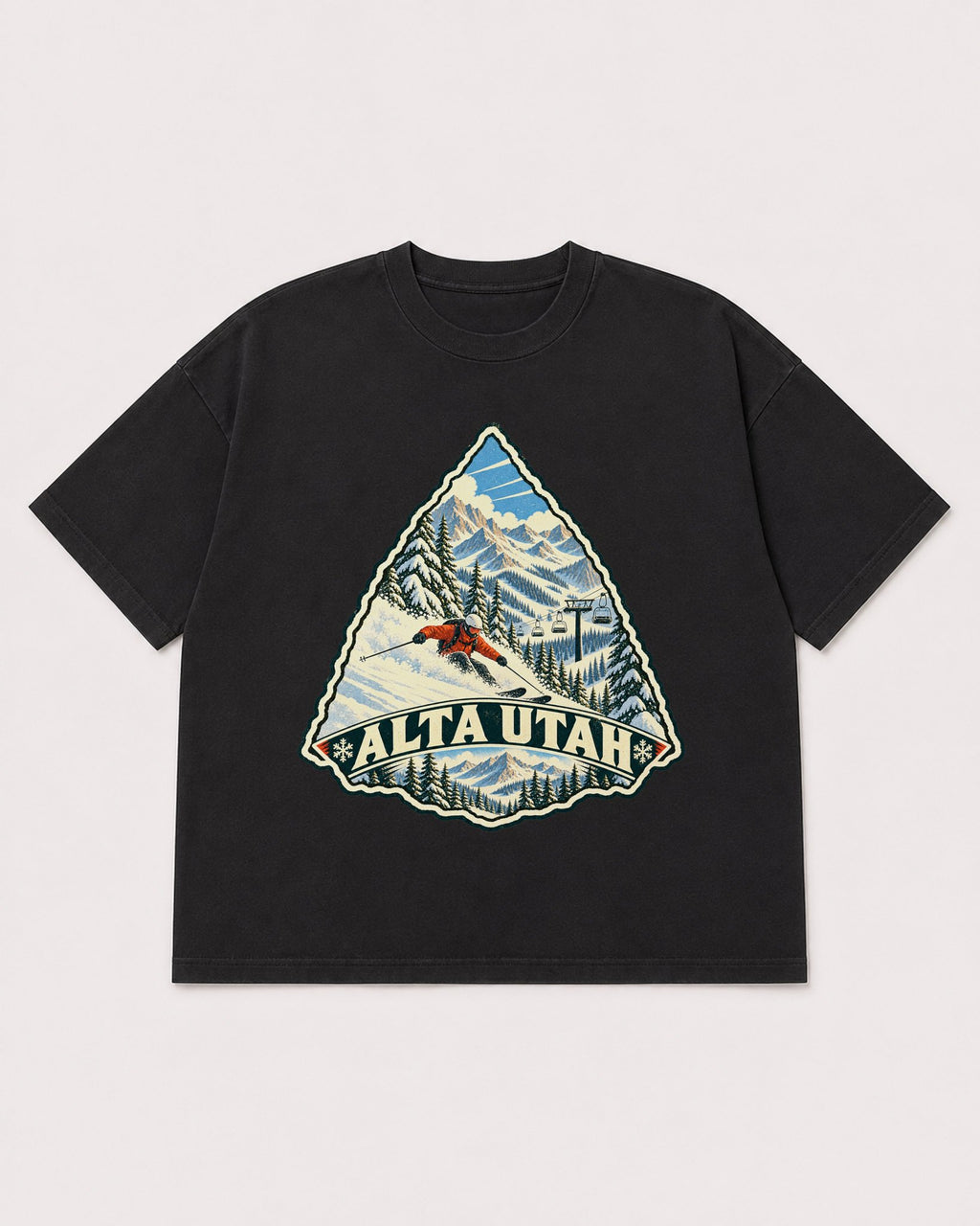 Mockup Boxy Heavyweight Tee Black product