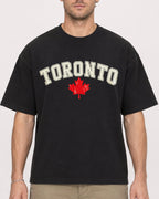 Mockup Boxy Heavyweight Tee Black male close-up 08