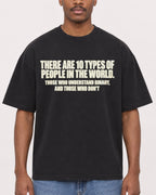 Mockup Boxy Heavyweight Tee Black male close-up 14