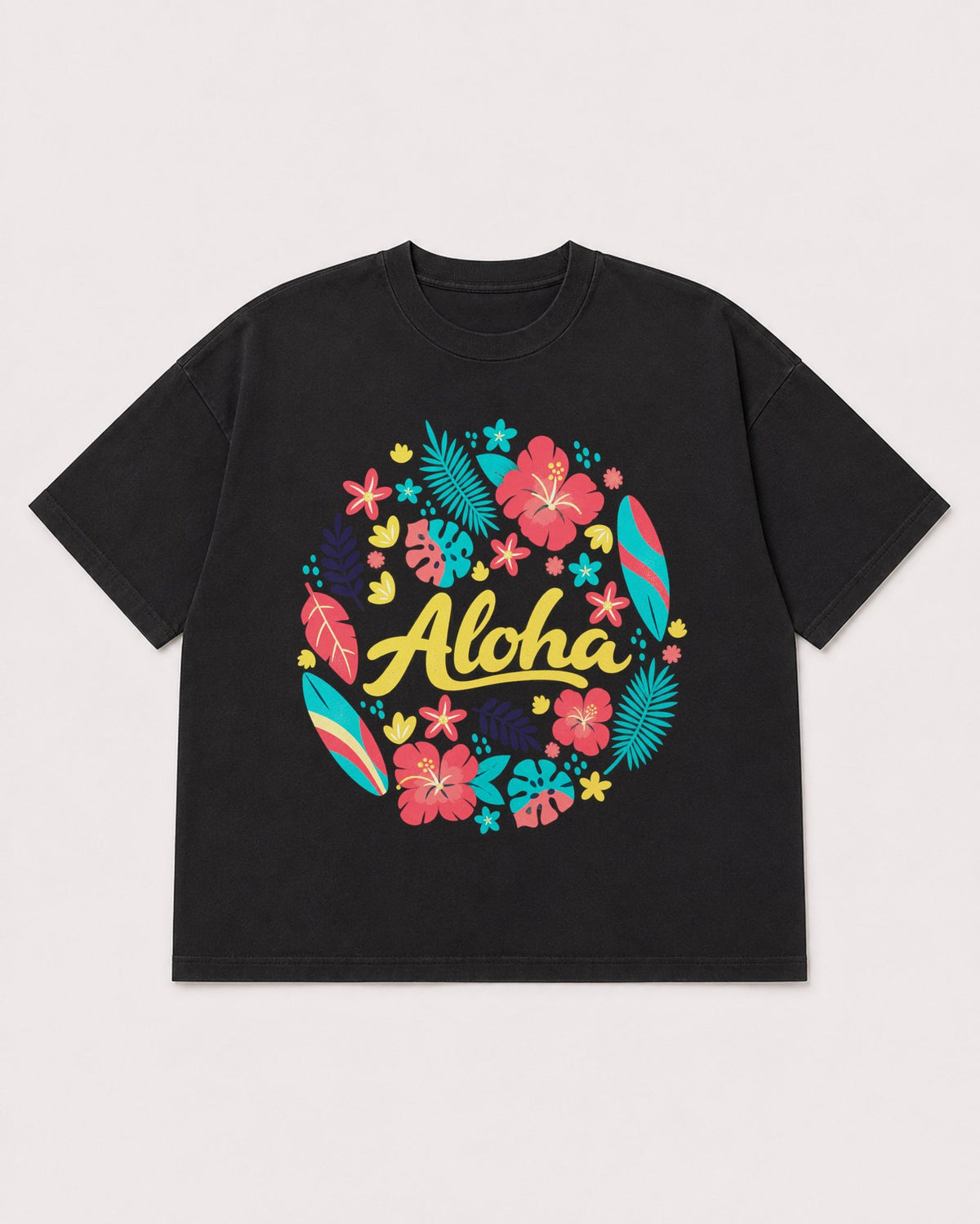 Mockup Boxy Heavyweight Tee Black product