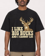 Mockup Boxy Heavyweight Tee Black male close-up 04