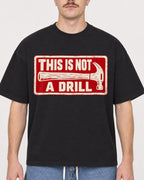Mockup Boxy Heavyweight Tee Black male close-up 39