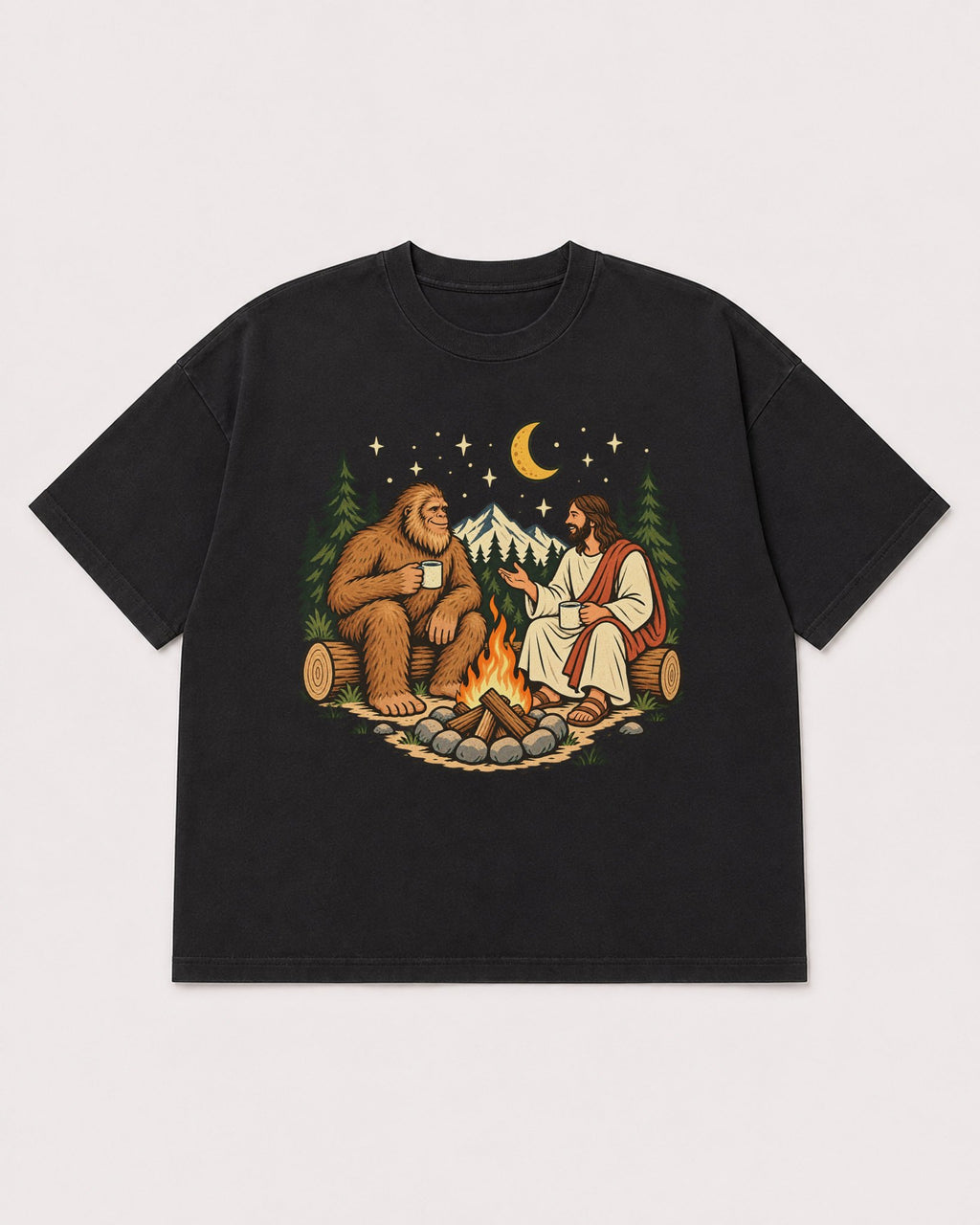 Mockup Boxy Heavyweight Tee Black product