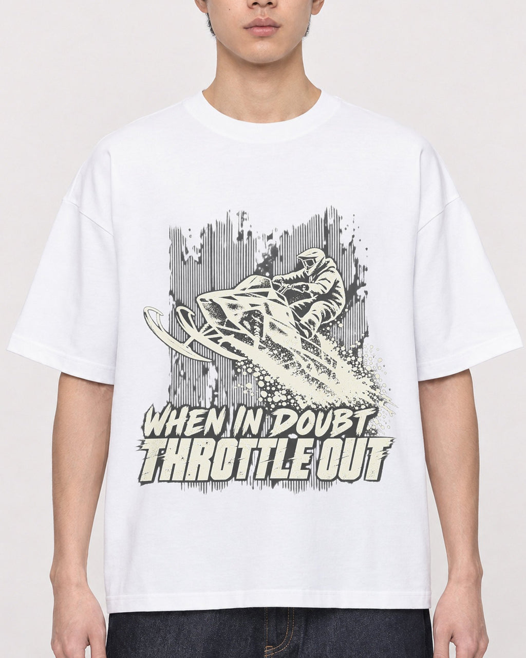 Mockup Boxy Heavyweight Tee White male close-up 01