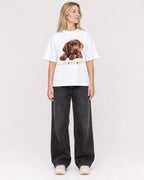 Mockup Boxy Heavyweight Tee White female full-body 08