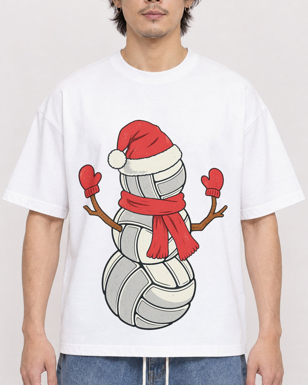 Mockup Boxy Heavyweight Tee White male close-up 03