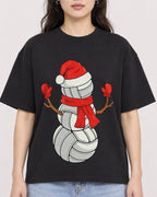 Mockup Boxy Heavyweight Tee Black female close-up 03