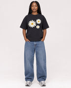 Mockup Boxy Heavyweight Tee Black female full-body 04