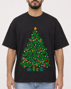Mockup Boxy Heavyweight Tee Black male close-up 37
