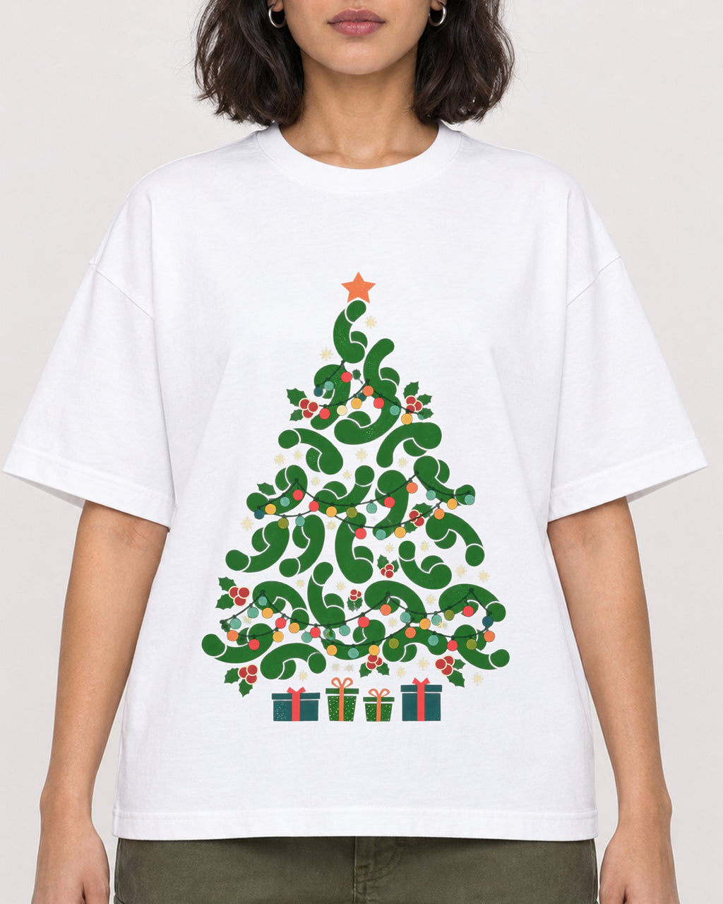 Mockup Boxy Heavyweight Tee White female close-up 37