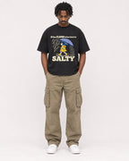 Mockup Boxy Heavyweight Tee Black male full-body 04