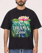 Mockup Boxy Heavyweight Tee Black male close-up 47