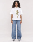 Mockup Boxy Heavyweight Tee White female full-body 10