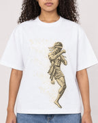 Mockup Boxy Heavyweight Tee White female close-up 10