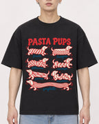 Mockup Boxy Heavyweight Tee Black male close-up 01