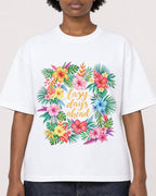 Mockup Boxy Heavyweight Tee White female close-up 14