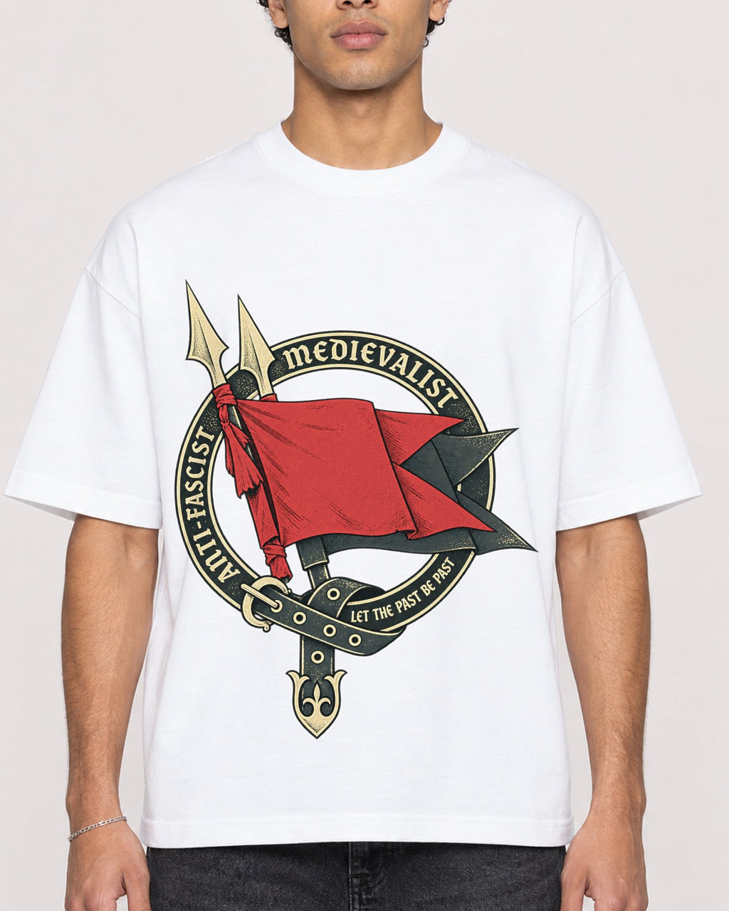 Mockup Boxy Heavyweight Tee White male close-up 10