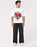Mockup Boxy Heavyweight Tee White male full-body 10