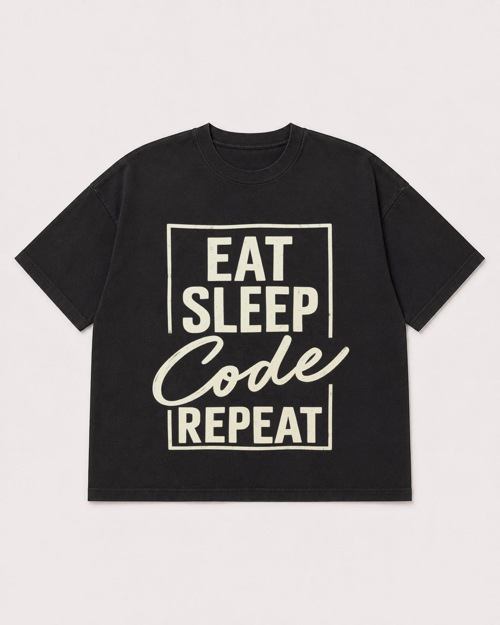 Mockup Boxy Heavyweight Tee Black product