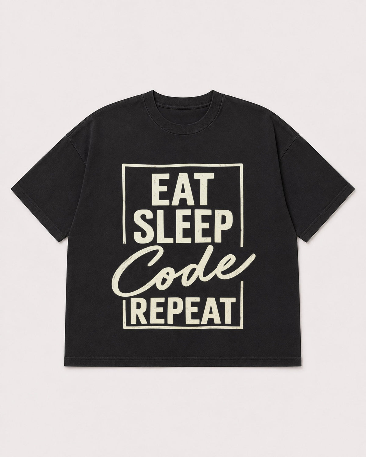 Mockup Boxy Heavyweight Tee Black product