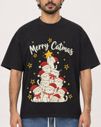 Mockup Boxy Heavyweight Tee Black male close-up 47