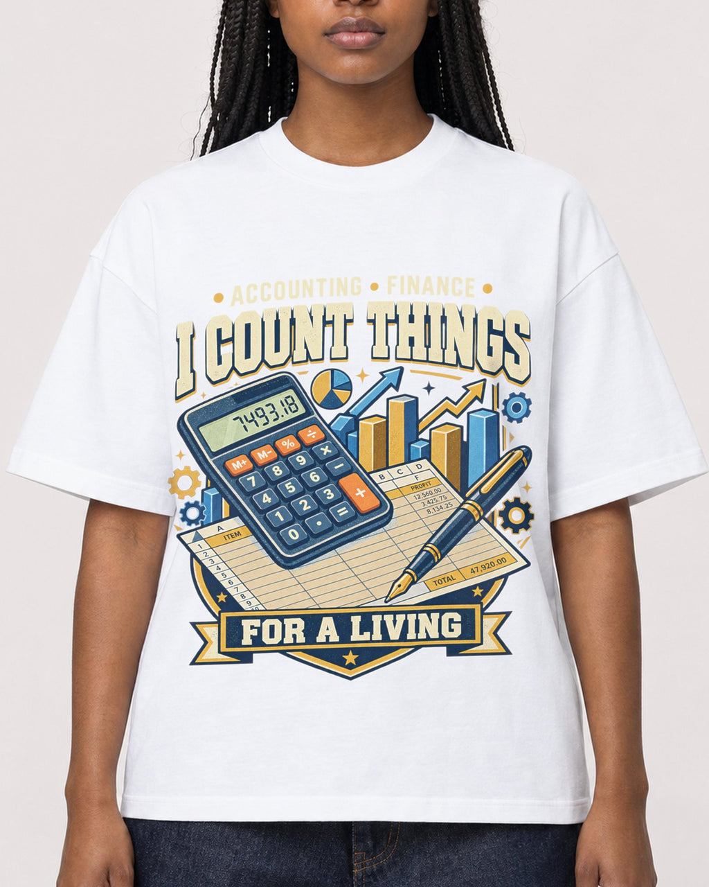 Mockup Boxy Heavyweight Tee White female close-up 04