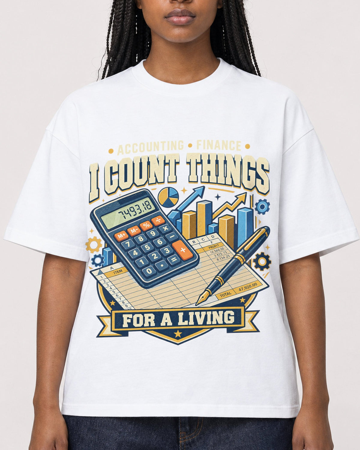 Mockup Boxy Heavyweight Tee White female close-up 04