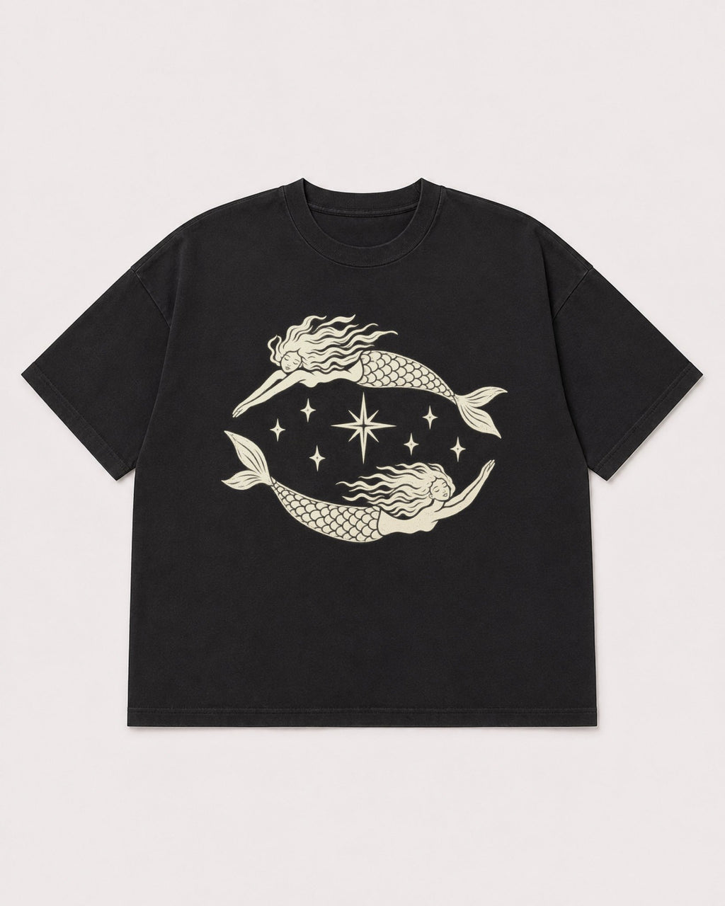 Mockup Boxy Heavyweight Tee Black product