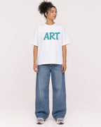 Mockup Boxy Heavyweight Tee White female full-body 20