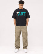 Mockup Boxy Heavyweight Tee Black male full-body 20